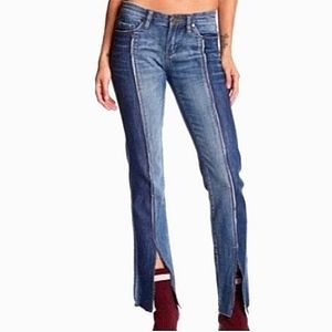 BLANK NYC Contrast Split Front Jeans